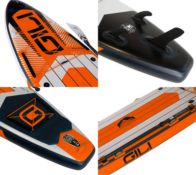 GILI Sports 11' Adventure Inflatable Paddle Board Orange Detailed Photos