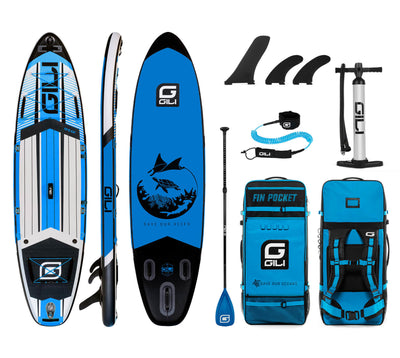 GILI Sports 10'6 AIR paddle board package in Dark Blue