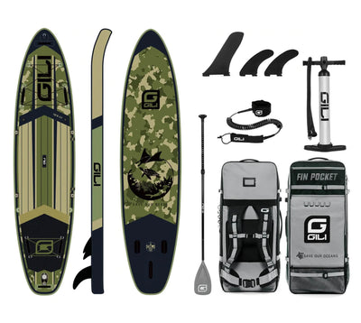 GILI Sports 10'6 AIR paddle board package in Camo