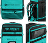 GILI Sports paddle board backpack non-rolling with fin pocket in Teal color