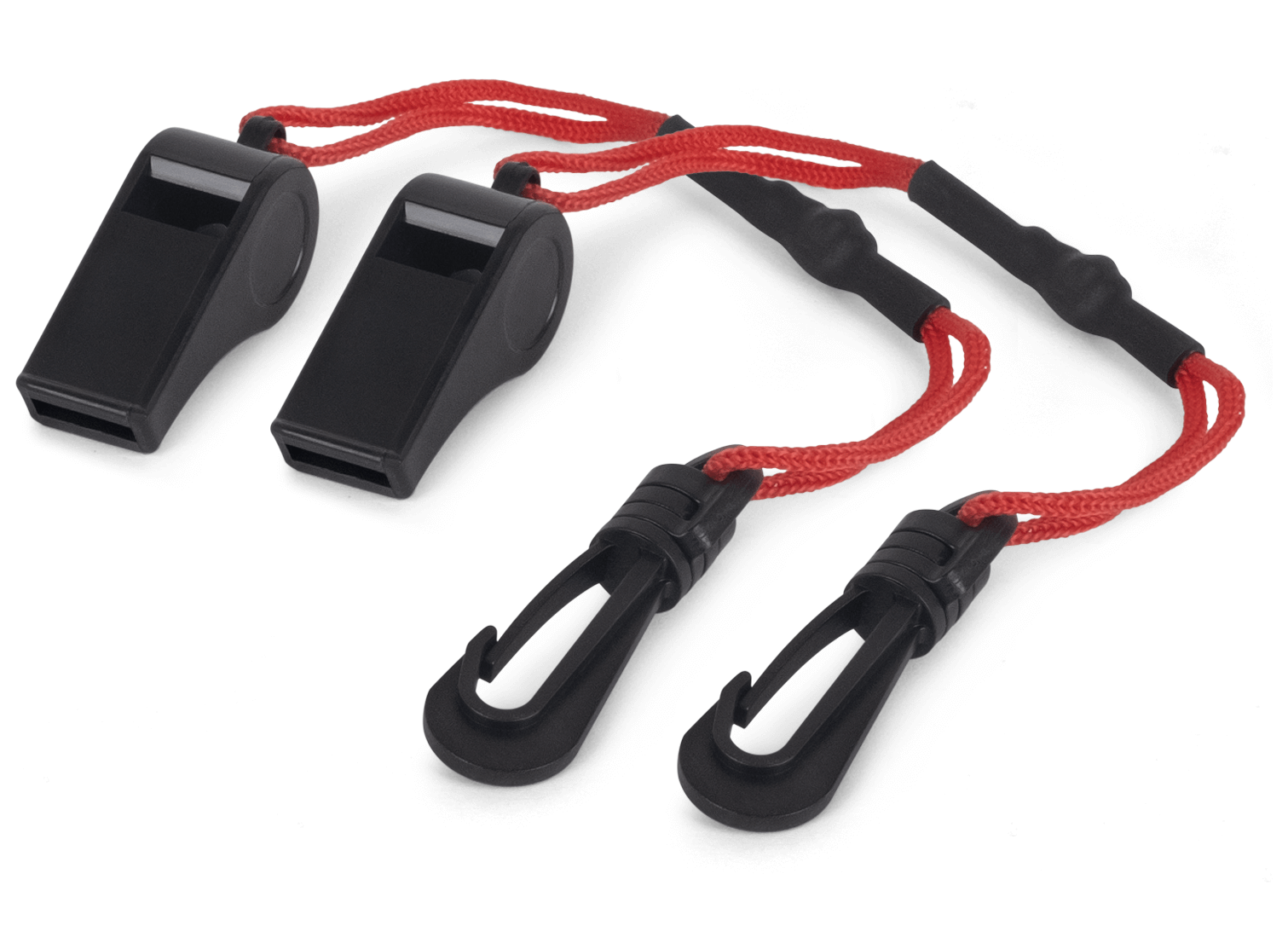 Two SUP emergency whistles in black