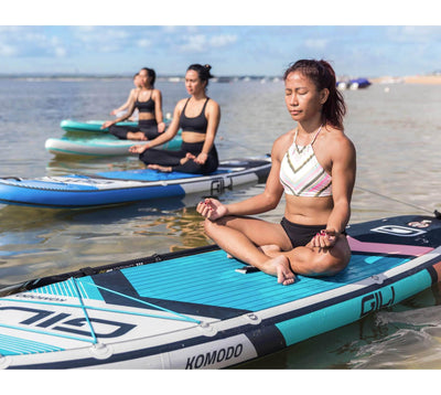 GILI Komodo Inflatable paddle Board being used for Yoga