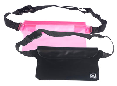 Pink and Black Waterpoof Pouch Fanny Pack