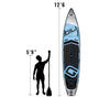 GILI Sports Meno Touring inflatable paddle board height comparison