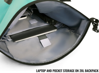 Waterproof Backpack 28L Laptop & Storage internal compartments